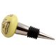 Calla Lily Brown Etched Ceramic Wine Stopper (Pack Of One Piece)